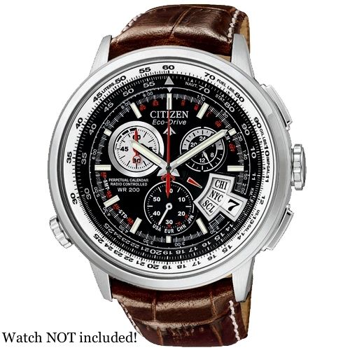 LEATHER DEPLOYMENT WATCH STRAP FOR CITIZEN ECO DRIVE 18 20 22 24MM